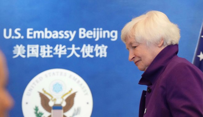 Americká ministryně financí Janet Yellenová při návštěvě v Číně
