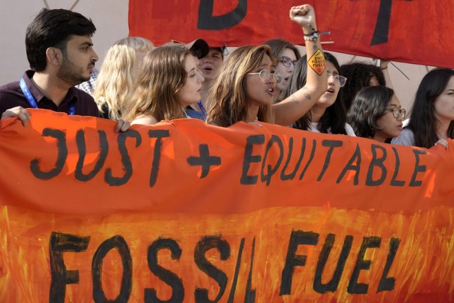 Klimatičtí aktivisté na summitu COP28