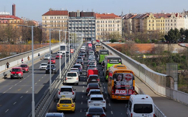 Dopravní zácpa v Praze