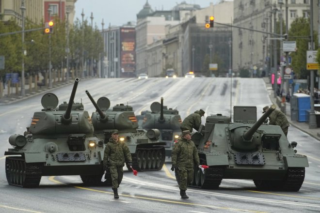 V Moskvě probíhá nácvik na vojenskou přehlídku ke Dni vítězství