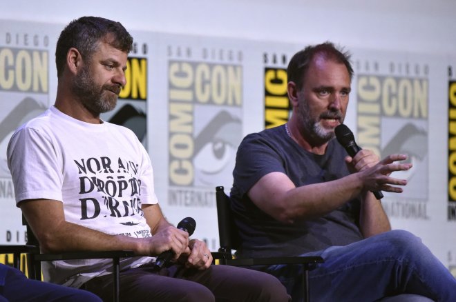 Tvůrci seriálu Městečko South Park Matt Stone (vlevo) a Trey Parker