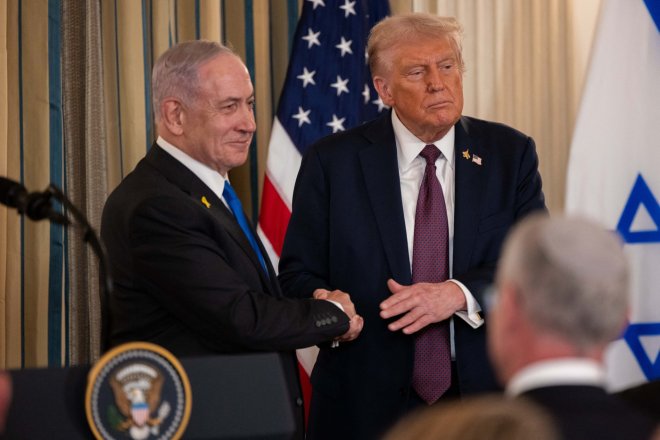 Benjamin Netanjahu a Donald Trump