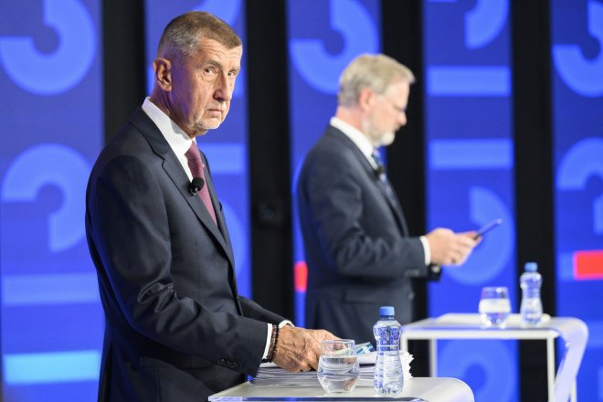 Andrej Babiš a Petr Fiala