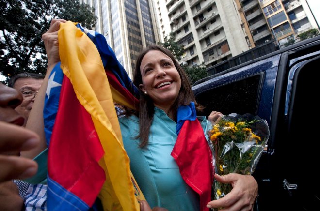 María Corina Machadová je laureátkou Nobelovy cen za mír v roce 2025.