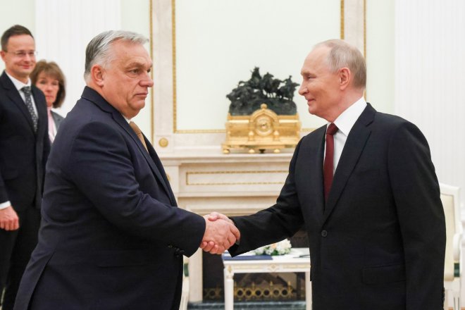 Maďarský premiér Viktor Orbán a ruský prezident Vladimir Putin