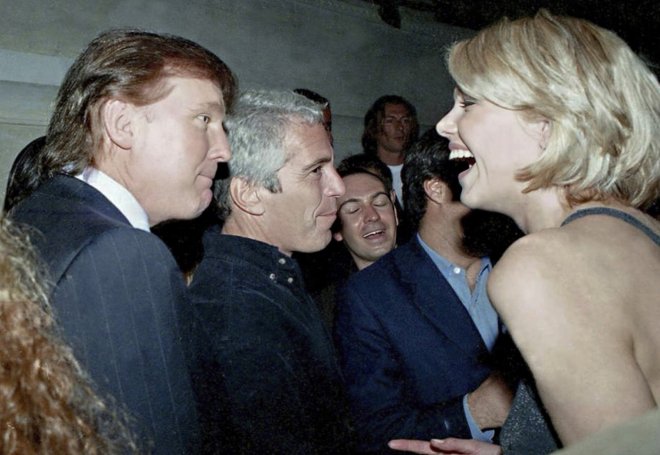 Donald Trump a Jeffrey Epstein v roce 1997