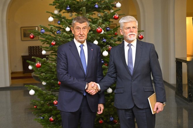 Premiér Andrej Babiš (ANO) a prezident Petr Pavel