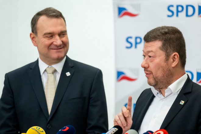 Radim Fiala a Tomio Okamura