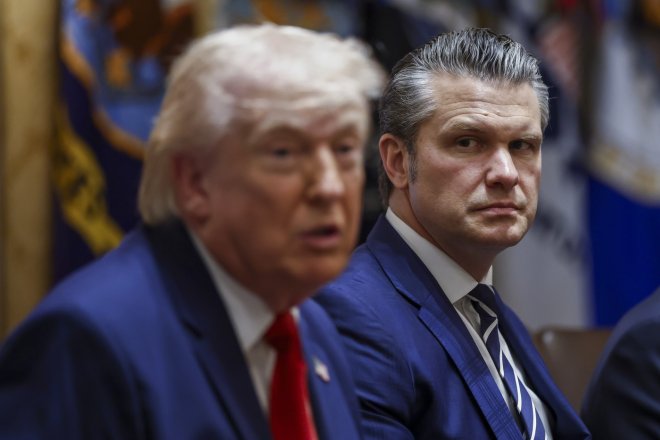 Pete Hegseth a Donald Trump