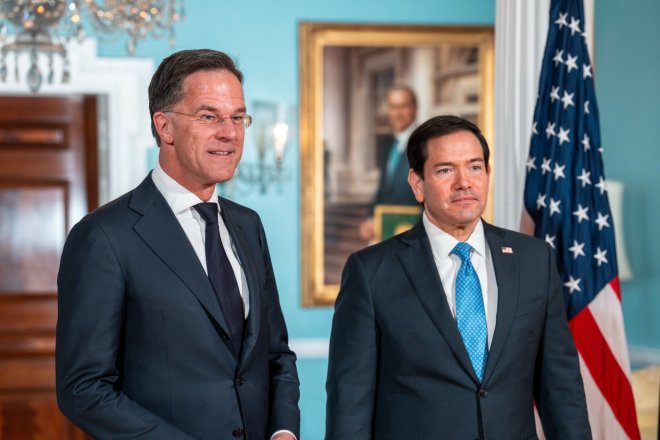Mark Rutte a Marco Rubio