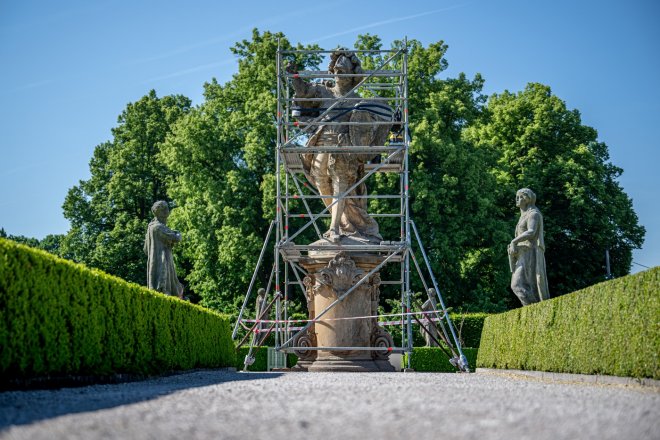 Barokní socha křesťanského bojovníka na Kuksu odhalila skryté tajemství