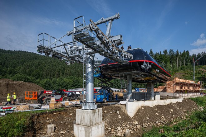 Ve Špindlerově Mlýně pokračuje propojení Sv.Petra a Medvědína, vzniká i lanovka