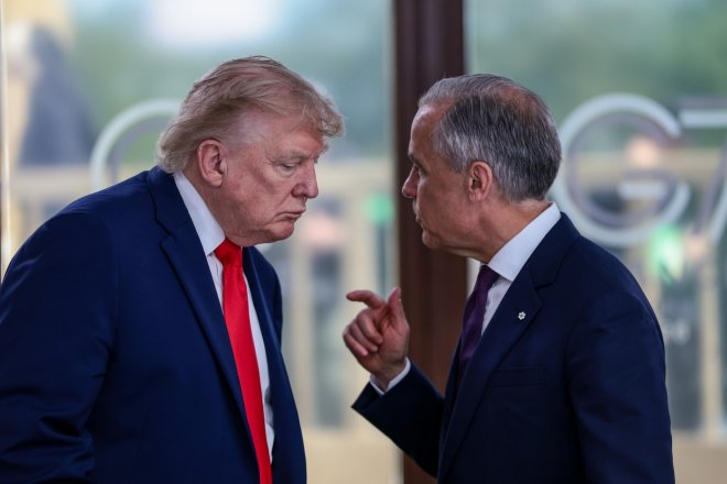 Donald Trump a Mark Carney