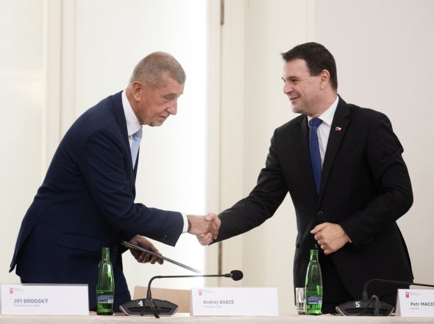 Andrej Babiš a Petr Macinka