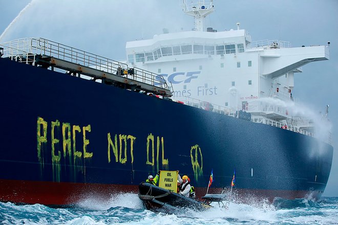 ruský tanker, greenpeace
