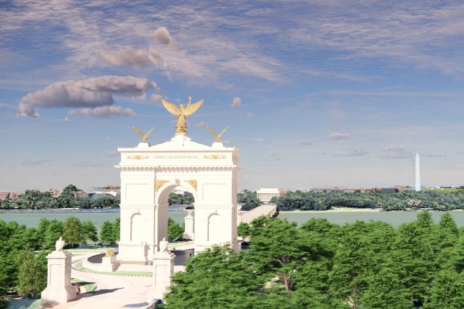 Projekt monumentálního „Arc de Trump“ postupuje dál.