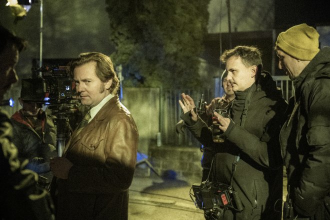 Petr Lněnička při natáčení Metody Markovič