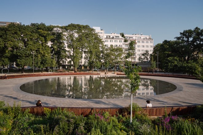 Park na Moravském náměstí v Brně