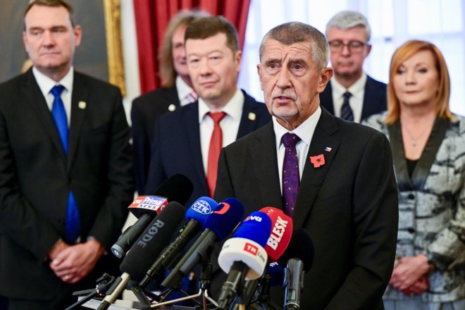 Andrej Babiš a Tomio Okamura