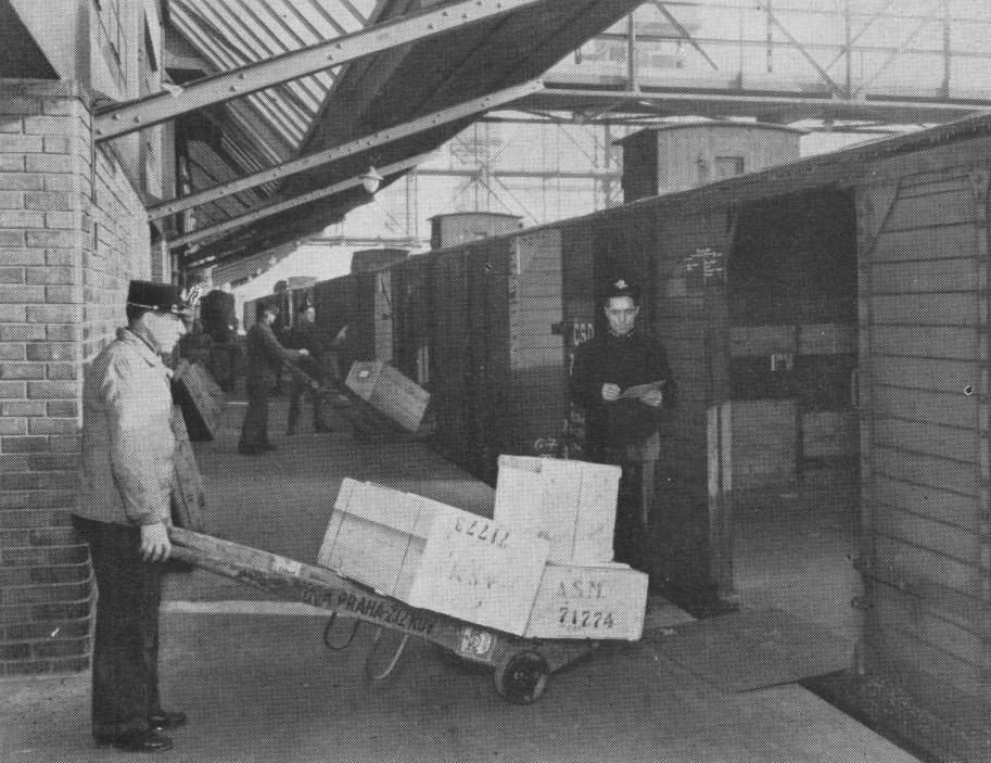 1936: Nákladové nádraží Žižkov sloužilo primárně k dopravě a uskladnění potravin. Pro překládku zboží z vlaků sloužil prostřední perón napojený na systém nákladních výtahů a lávek ke skladištím. Skladištní suterény se využívaly jako chladírny ovoce, zeleniny, másla a vajec, ale rovněž vína a likérů. A vyráběl se zde i led. Přes počáteční nedůvěru potenciálních zájemců, byla všechna skladiště do podzimu 1936 obsazena