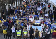 Podporu Ukrajině proti ruské agresi přišly v Česku vyjádřit tisícovky lidí