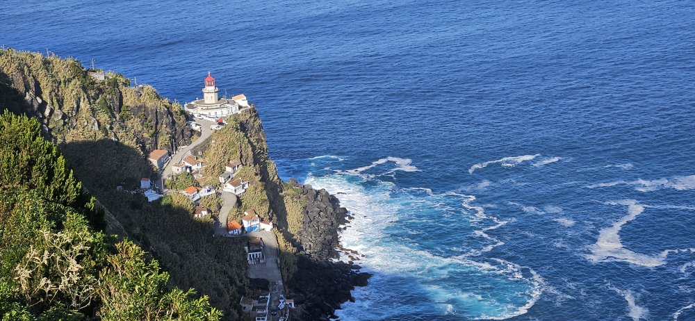 Maják Farol Ponta do Arel, Sao Miguel, Azory