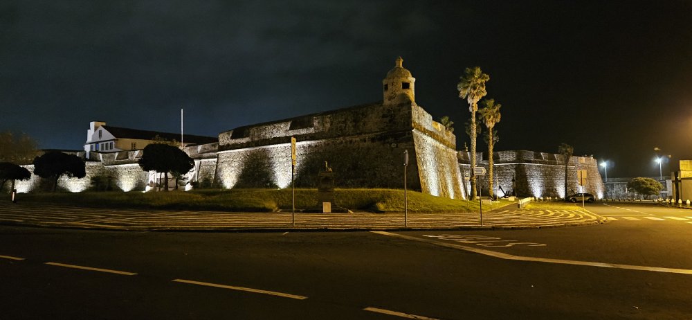 Pevnost São Brás v hlavním městě Azor Ponta Delgada. 