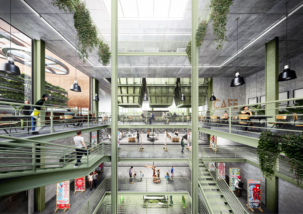 Část se starou výtopnou architekti transformují do multifunkčního prostoru.