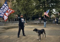 Trumpovi příznivci před soudem v New Yorku
