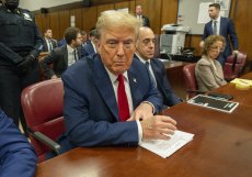 Bývalý americký prezident Donald Trump u soudu na Manhattanu