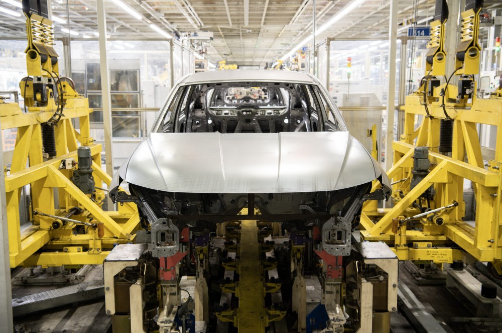 Lakovna v továrně automobilky Hyundai v Nošovicích