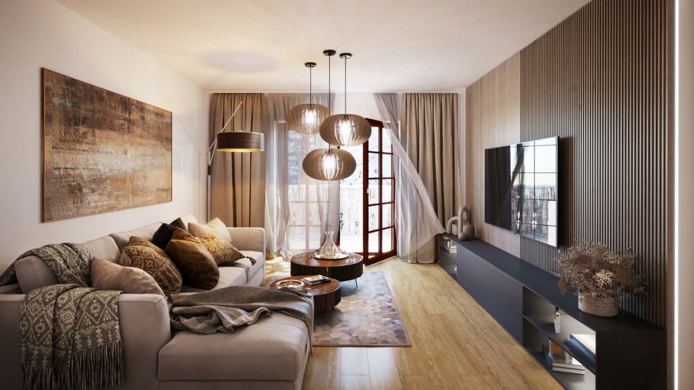 Devět apartmánů o dispozici 1+kk až 4+kk a rozloze od 20 do 73 metrů čtverečních a dva byty 4+kk o velkorysé užitné ploše 108 a 138 metrů čtverečních.