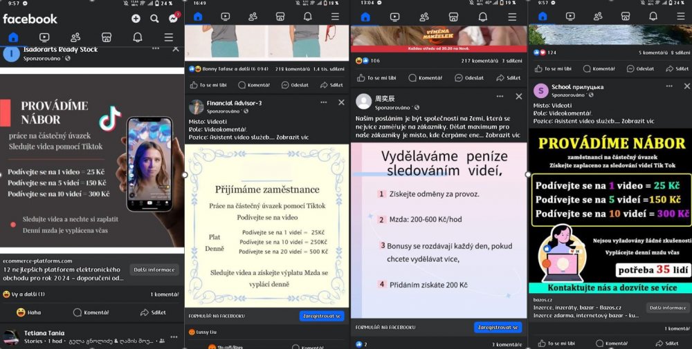 Ukázka podvodných Chatů