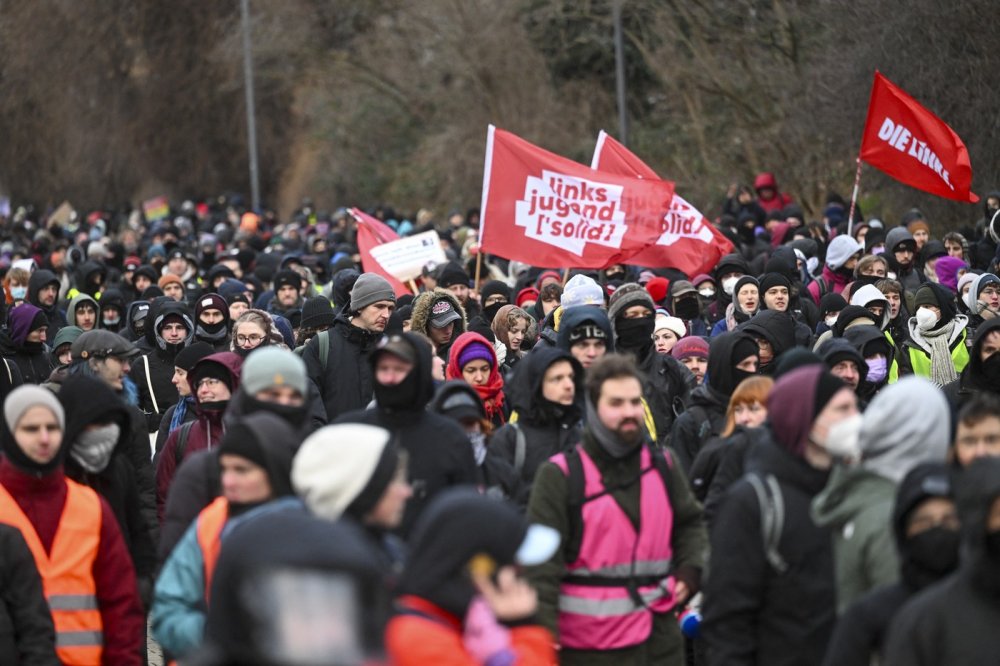 Protesty proti AfD v Německu