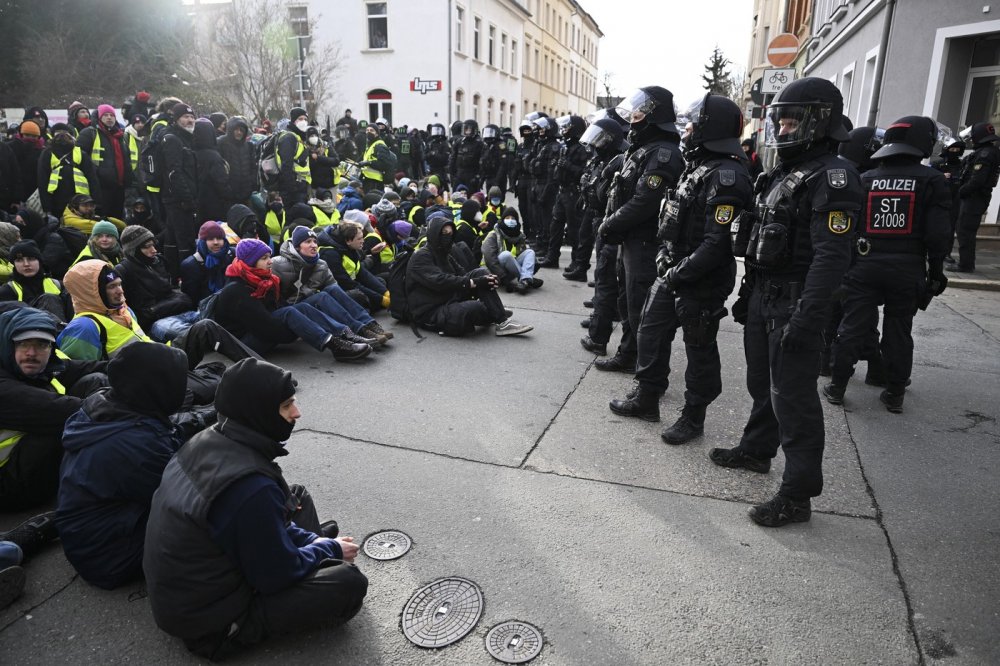 Protesty proti AfD v Německu