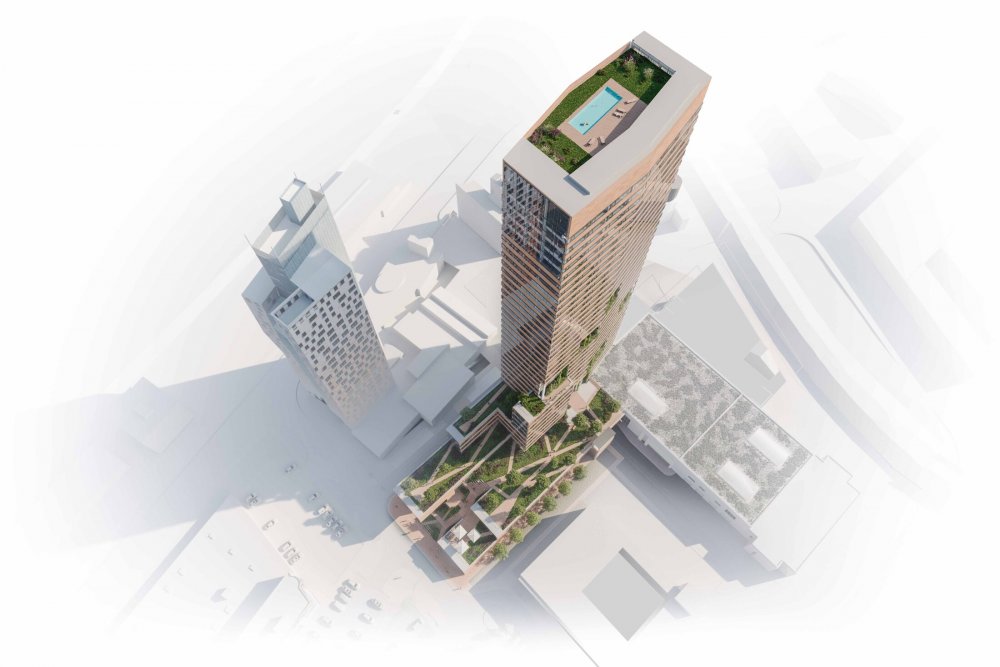 Vizualizace projektu H-Tower v Brně