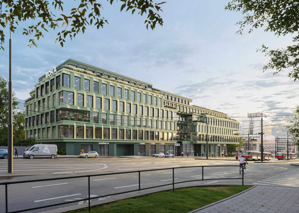 Na střechách budou kromě zeleně umístěny také fotovoltaické panely pro výrobu energie.
