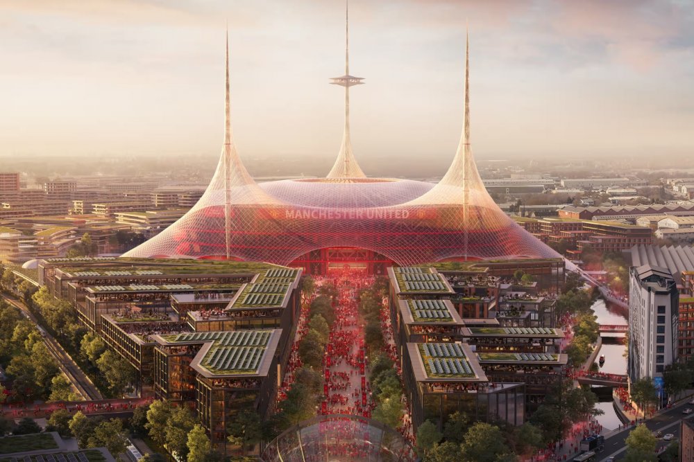 Nový stadion bude stát hned vedle toho současného. Jak říkají architekti: "Je takovým velkým deštníkem".