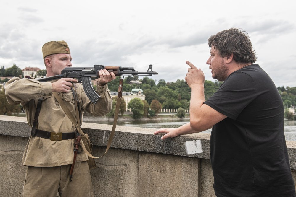 Robert Sedláček při natáčení svých filmů a seriálů