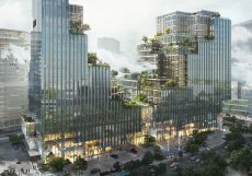 Urban Glen - Chang-čou, Čína - Projekt zahrnuje přibližně 800 000 m2 kanceláří, hotelů a prostor pro volný čas ve dvou věžích propojených centrálním „Urban Glen“ - zastavěnou topografií, která harmonicky spojuje městské a přírodní prvky.