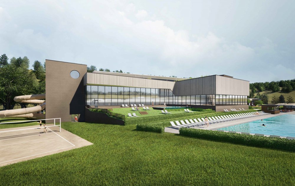 Český Krumlov bude stavět třípatrové aquacentrum s venkovním areálem