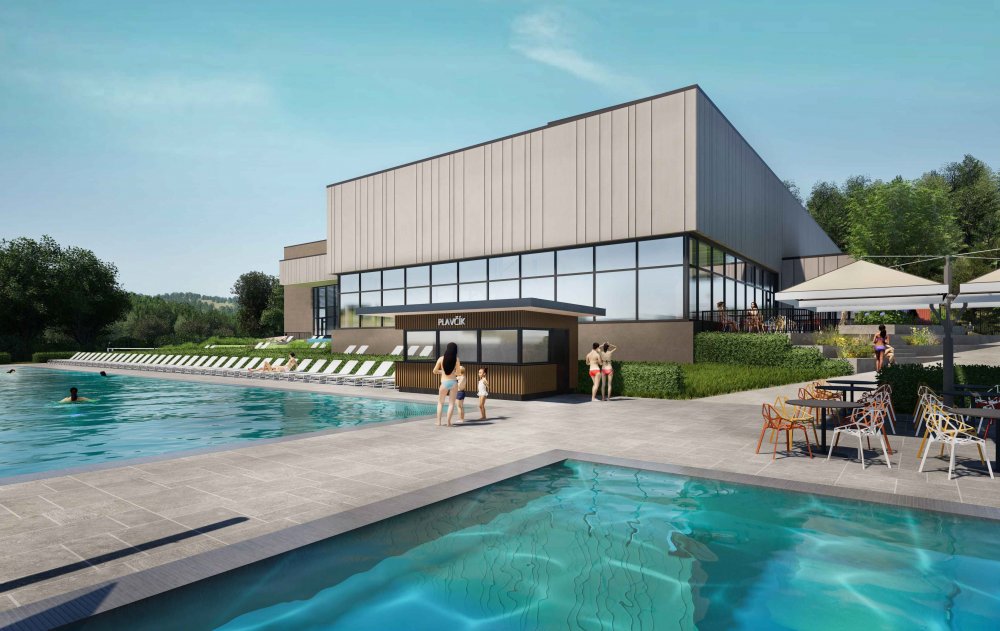 Český Krumlov bude stavět třípatrové aquacentrum s venkovním areálem