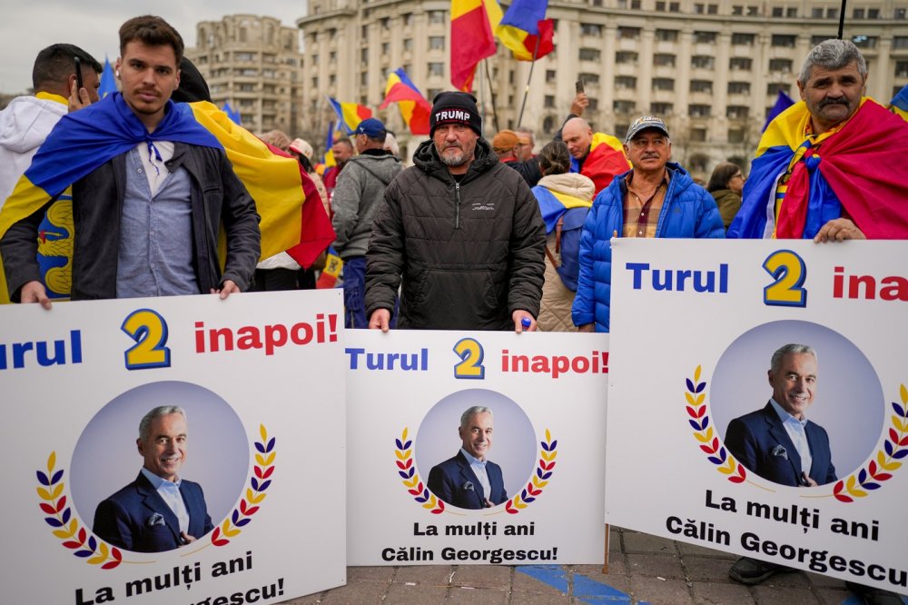 Protesty proti zrušení voleb a zamítnutí kandidatury Georgeska