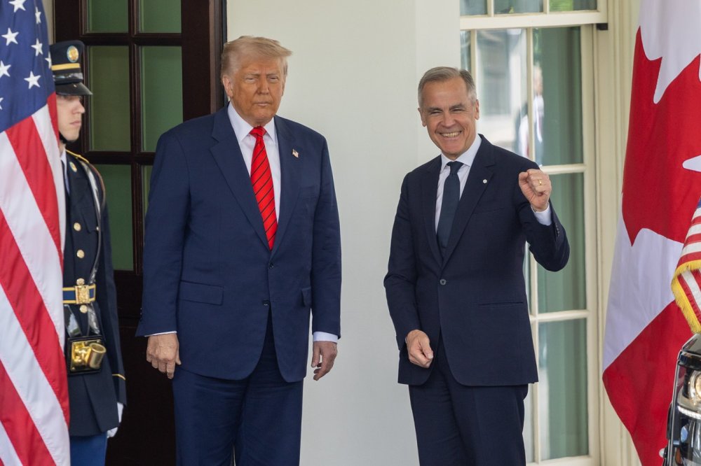 Kanadský premiér Mark Carney a americký prezident Donald Trump