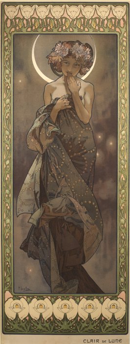 Alfons Mucha: Měsíc (Série Hvězdy)