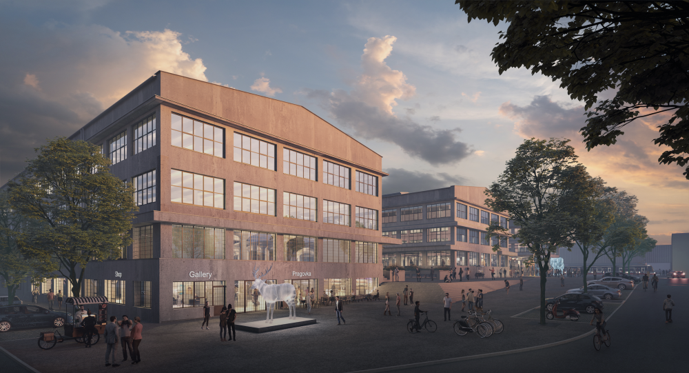 Budova E Factory, která vznikla mezi lety 1930–1933 podle návrhu architekta Josefa Kalouse a je od roku 2003 chráněnou kulturní památkou.