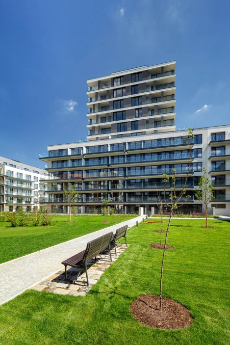 Rezidence Parková čtvrť – 9 architektonických ateliérů / urbanistická koncepce Jakub Cigler (JCA)