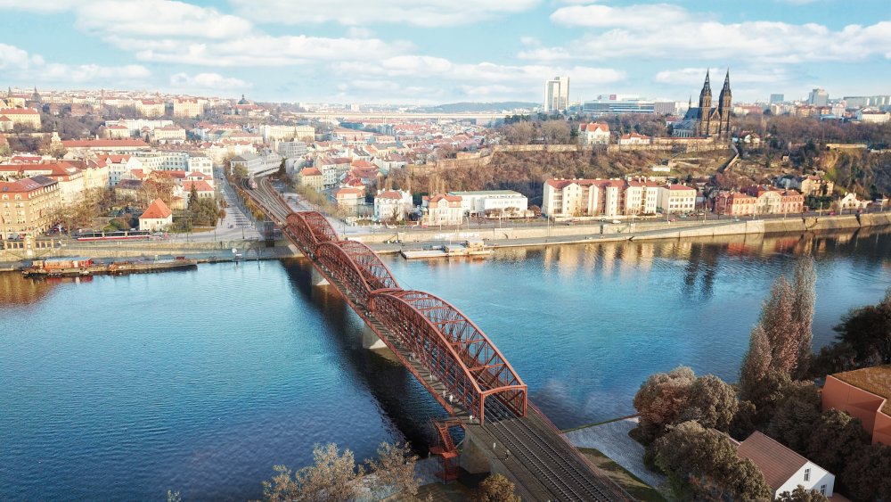 Nadační fond pro záchranu Vyšehradského železničního mostu dnes představil komplexní projekt, podle kterého lze Vyšehradský most efektivně rekonstruovat a dostavět k němu subtilní třetí kolej.