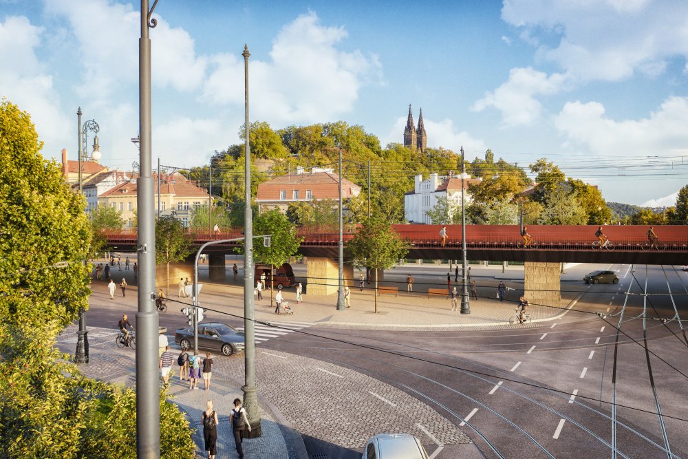 Nadační fond pro záchranu Vyšehradského železničního mostu dnes představil komplexní projekt, podle kterého lze Vyšehradský most efektivně rekonstruovat a dostavět k němu subtilní třetí kolej.