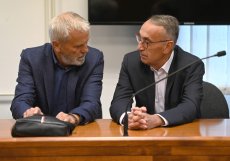 Zleva bývalý hejtman Jiří Rozbořil a podnikatel Ivan Kyselý, oba čelí obvinění v korupční kauze Vidkun.